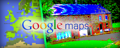 Images de Goggle Maps en version 8-bits